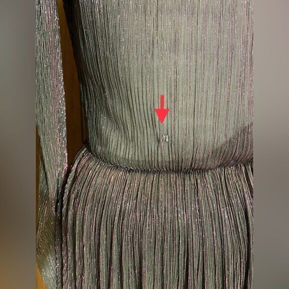Sabina Musáyev Carry Tiered Metallic Dress size L - Picture 11 of 11